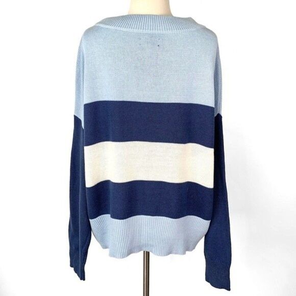 Lucky Brand Striped Color Block Knit Pullover Sweater Size XL NWT - Picture 5 of 7